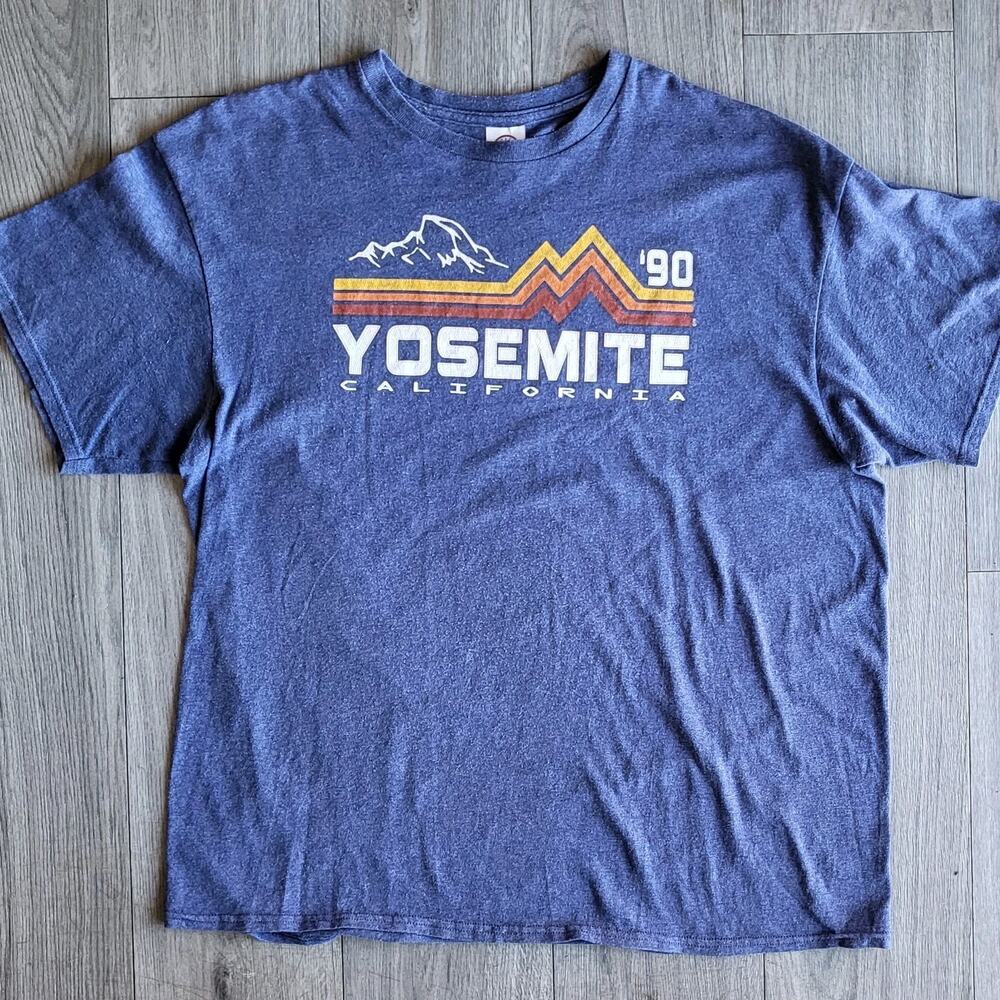 Vintage Yosemite National Park Shirt Delta Pro Weight ‘90 California Blue XL